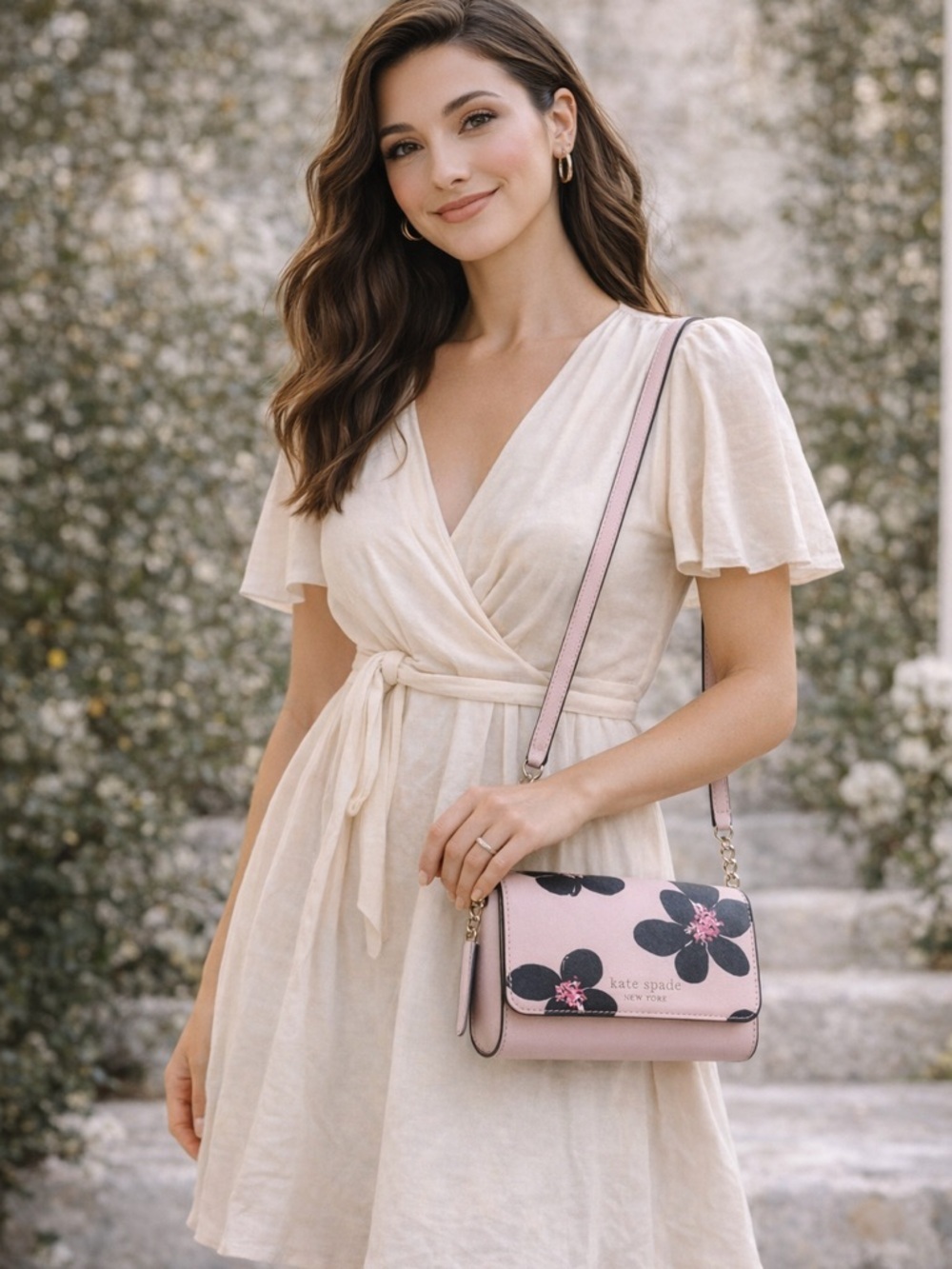 Kate Spade Cameron Grand Flora Crossbody + Matching Wallet Set Feminine - Picture 9 of 9